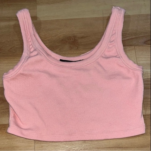💛Signature Light Pink Ribbed Tank Top - Picture 1 of 3